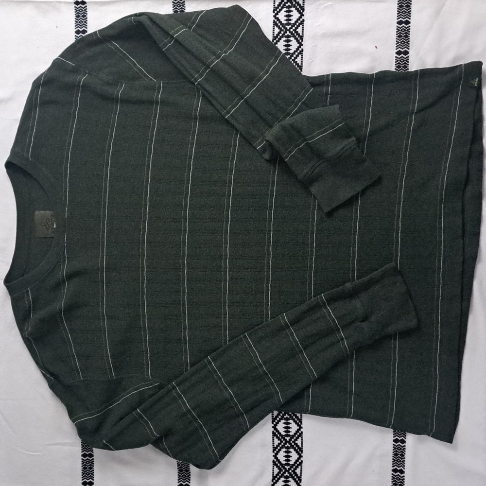 Prana organic cotton soft striped lightweight sweater szXL
